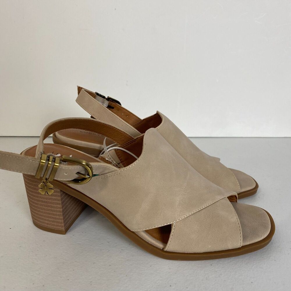 Lucky Brand Women's Tesyna Taupe Heels Sandals Size 7.5M‎